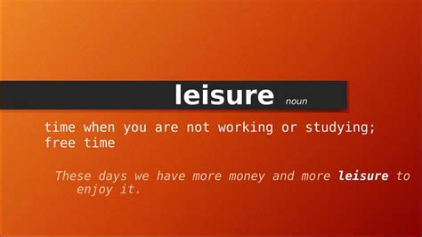 leisure time in tagalog|Leisure Meaning .